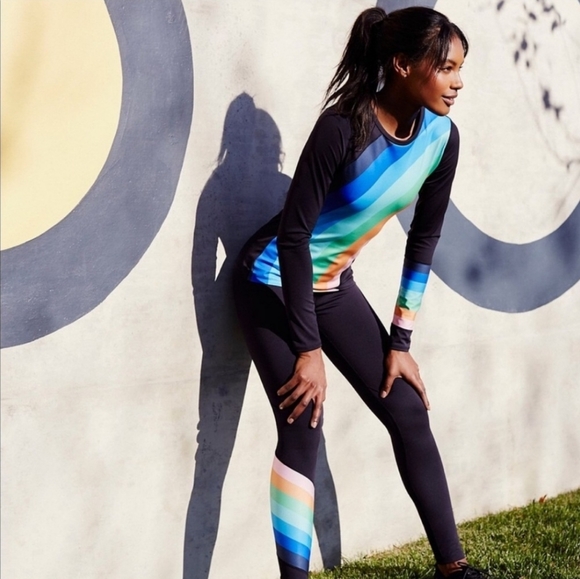 Free People Movement Rainbow Active Top - Picture 2 of 6